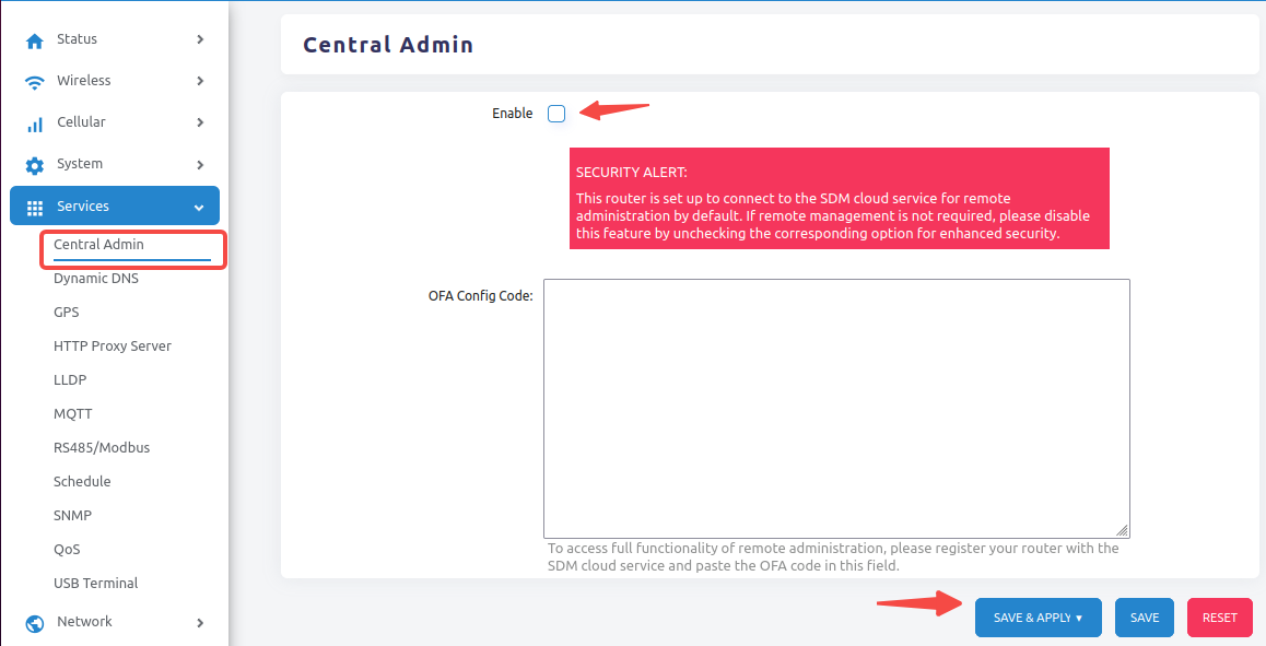 Disable eBrain Connection
