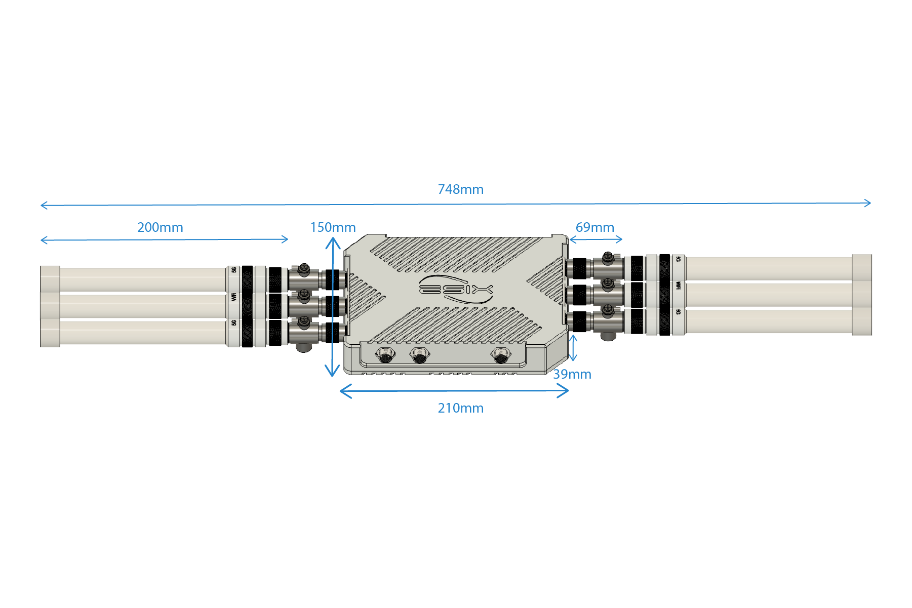 Xatellite+ install antenna lightning dimension